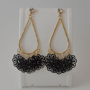 Dangle Flower Charm Earrings